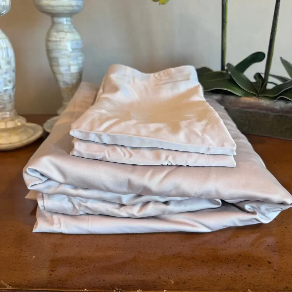 Quince Bamboo Duvet Cover Set Soft Blush Full/Queen NWOT